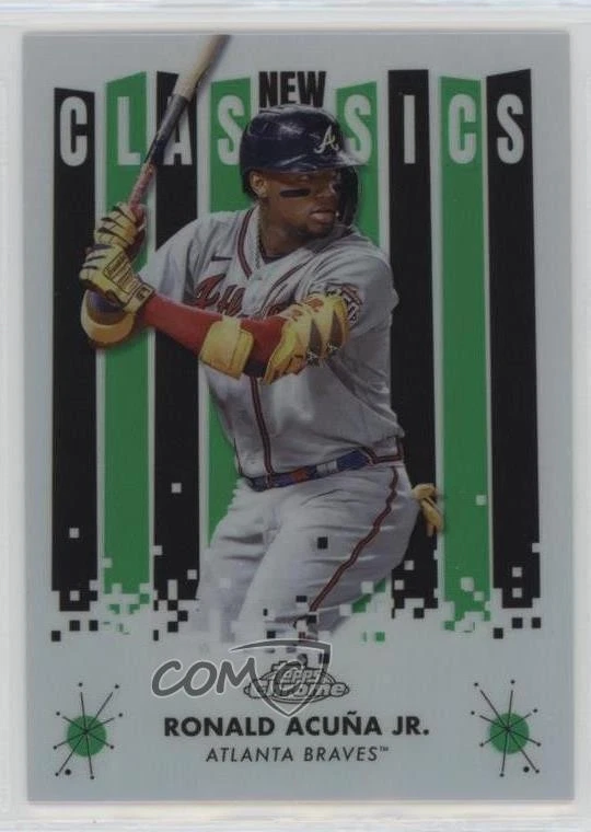 2022 Topps Chrome New Classics Green Refractor /99 Ronald Acuna Jr Acuña #NC-3 - Image 1 of 2