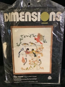 Dimensions Crewel Embroidery Kit: Birds Feeding by Linda Powell #1196 SEALED - Picture 1 of 3