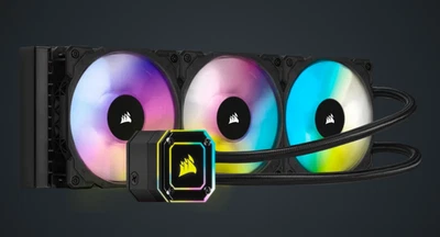 Corsair iCUE H150i Elite Capellix Liquid CPU Cooler - Black - 3x120mm Fans - Image 1 of 4