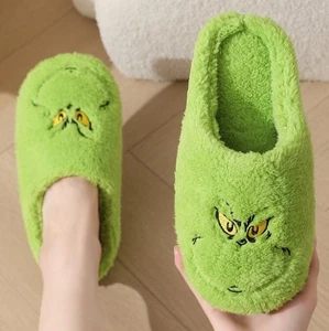 The Grinch Hausschuhe Erwachsene Männer Frauen Weihnachten Film Pelzschuhe - Bild 1 von 7