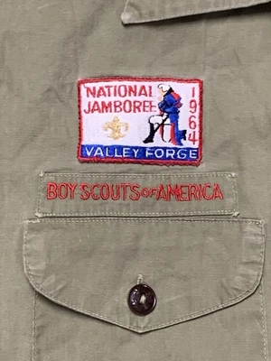 Camisa De Colección Años 60 1964 Valley Forge Jamboree Boy Scouts Of America Parche Verde Talla L? Foto 1 de 4
