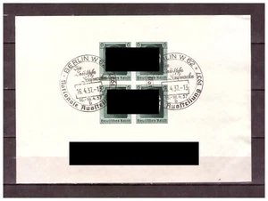 Deutsches Reich 1937 1.Nationale Briefmarkenausstellung Block 8 Sonderst.16.4.3 - Picture 1 of 1