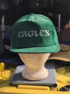 Vintage Eagles Starline Corduroy Hat Green White - Picture 1 of 7