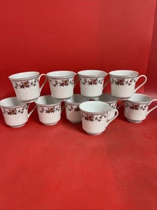 Vintage Sheffield Anniversary Porcelain Fine China Coffee Tea Cups Sold Set 10 - Picture 1 of 7