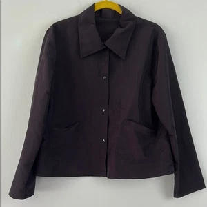 Babette|Boxy Nylon Snap Closure Lightweight Jacket Gr. Small - Bild 1 von 5