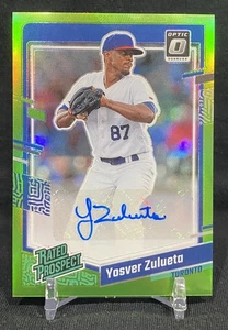 2023 Donruss Optic Rated Prospect Autograph Lime Green Yosver Zulueto RPS-YZ /50 - Picture 1 of 2