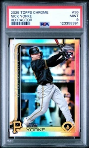 2025 Topps Chrome Nick Yorke #36 Refractor PSA 9 - Picture 1 of 2