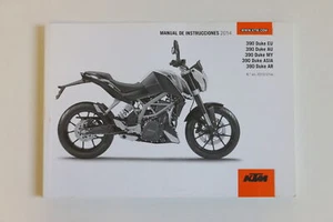 KTM Duke 390 Manuale De Istruzioni 2014 Español Spagnolo Originale Nuovo - Foto 1 di 2