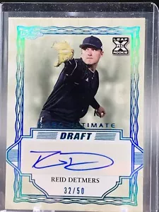 2020 Leaf Ultimate Draft REID DETMERS Autographed Platinum XRC (BA-RD1) 32/50 - Picture 1 of 2