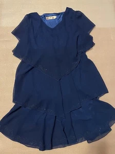 Kleid Damen Strasssteine Blau - Bild 1 von 3