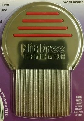Peine Terminator Original Marca Libre de Nit elimina piojos de cabeza para piojos y liendres Foto 1 de 4
