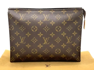 AUTH LOUIS VUITTON Monogram Poche Toilette 26 M47542 Clutch Bag W/Bag NS041300 - Picture 1 of 14