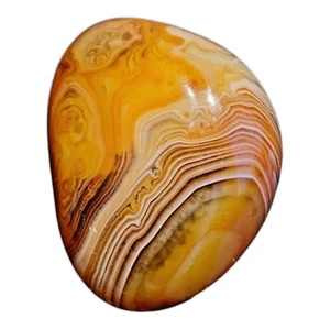 TOP 52G Natural Polished Silk Banded Lace Agate Crystal Madagascar - Picture 1 of 10