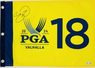 BANDERA DE GOLF CAMPEONATO PGA 2024 FIRMADA POR JASON DAY AUTÓGRAFO ABIERTO DE EE. UU. BAS K48 Foto 1 de 2