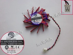 Power Logic PLB05710S12HH Graphics Card Fan DC 12V 0.3A 50x50x10mm 2Wire 2Pin - Picture 1 of 2