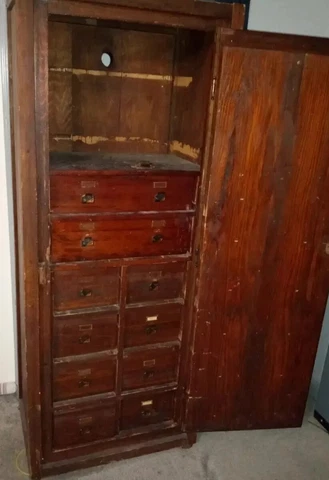 Rare Antique Evidence Cabinet 1920-30's By US RUBBER COMPANY Cover