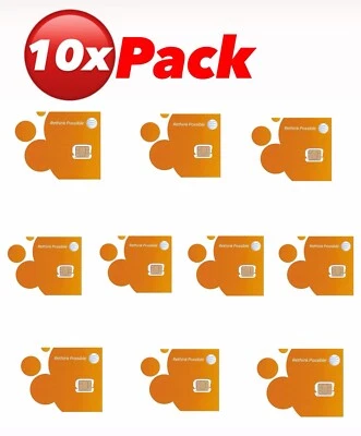 AT&T Inactive SIM Card Nano 5G/4G/3G/LTE (Pack of 10) - Image 1 of 3