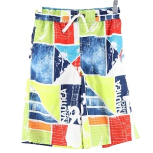 Nautica NEW Sz L White Multi UV Performance 100% Polyester Shorts - Picture 1 of 10