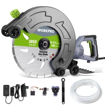 WORKPRO 16 英寸湿混凝土锯 1600W 3100RPM 电动混凝土锯 最大深度 6.69 — 第 1/4 张图片