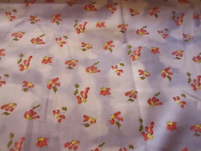 Andover Laura's Wildflower Mix #2634 Cotton Quilt Fabric Pink Petals on Purple - Image 1 of 3
