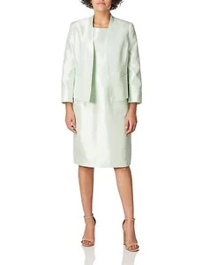Le Suit Women Open Jacket Shinny Dress Suit Mint Size 10 - Picture 1 of 5