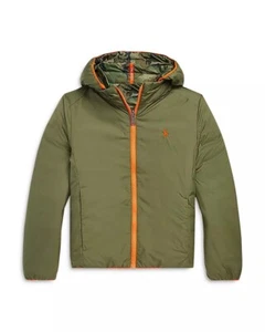 Size XL (18X20)- Ralph Lauren Polo Big Kids Boys Reversible Jacket, Green/Camo. - Picture 1 of 13