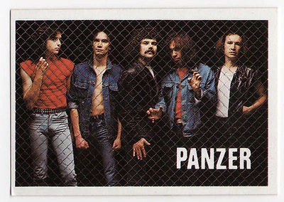 1980s Spanish Pop Star Card #42 Heavy Metal Band Group Panzer - Image 1 of 2