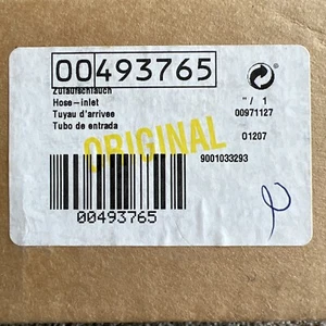 Bosch 00493765 Inlet Hose-new In Sealed Box-OEM - Picture 1 of 2