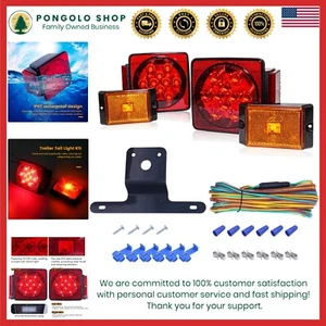 Complete 12V LED Trailer Light Kit with Wiring Harness - DOT Compliant & Durable - Picture 1 of 9