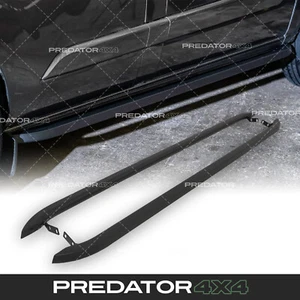 MATTE BLACK TRAPEZOID SIDE BARS STEPS NERF BAR FOR FORD TRANSIT CUSTOM SWB 2013+ - Afbeelding 1 van 9
