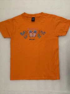 boys girls kids t shirt cotton Maui hawaii souvenir Small Orange Slipper Prints - Picture 1 of 10
