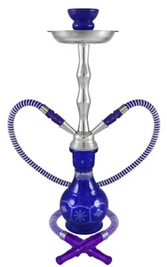 18" Blue 2 Hose Hookah Set - Phoenicia by Premium Hookah Shisha - Picture 1 of 4