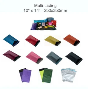 10" x 14" - 250x350mm  Mailing Bags - All Colours & Quantities Red Orange Green  - Picture 1 of 24