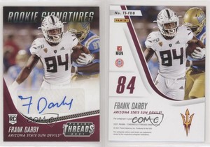 2021 Chronicles Draft Picks Threads Signatures Green Frank Darby Rookie Auto RC