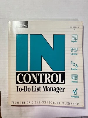 IN Control To-Do List Manager (paperback) by Alan Albert 1993 Version 2 - Image 1 of 4