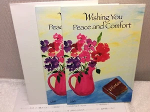 BLUE MOUNTAIN ARTS SYMPATHY GREETING CARD New w/Envelope LOT OF 2 "Peace and..." - Picture 1 of 2