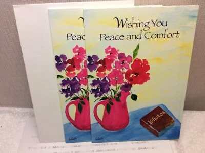BLUE MOUNTAIN ARTS SYMPATHY GREETING CARD New w/Envelope LOT OF 2 "Peace and..." - Image 1 of 2