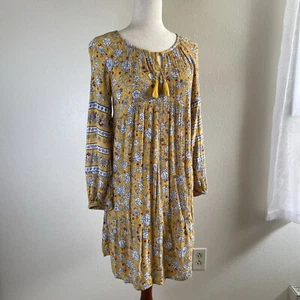Abito midi bambino boho fiori della vecchia marina. - Foto 1 di 11
