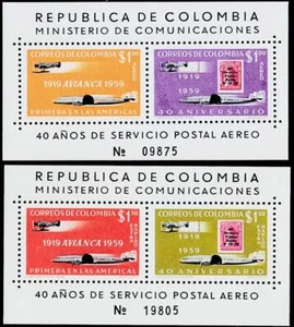 👉 COLOMBIA 1959 AVIANCA Co. 2 S/S SC#C349-50 MNH cv$22.00 PLANES, AVIATION🌸🌸 - Picture 1 of 1