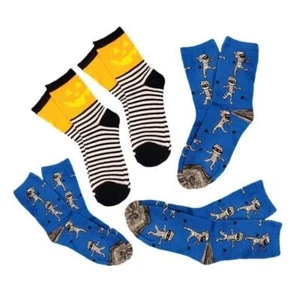 Kids Halloween Socks Mummy Pumpkin Jack O Lantern 5Pk Child Shoe Size 10-4 - Picture 1 of 3
