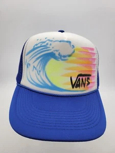 VANS Trucker Hat OTTO Mesh Blue Surf wave sunset Snap Back signed @NickSawyers - Picture 1 of 8