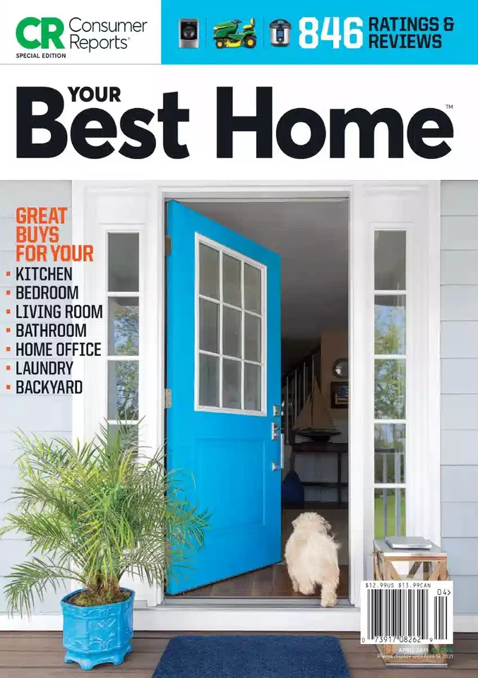 CR Consumer Reports  April 2021 Your Best Home / 846 RATING & REVIEWS.  - Image 1 of 1