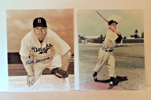 2 Brooklyn Dodgers Signed 8X10 Photos _ Dick Williams & Billy Herman - Picture 1 of 6
