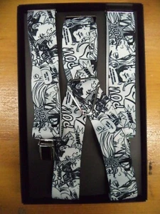Bretella Fumetto/Comic Bianco/Nero - 100% Made in Italy - Foto 1 di 4