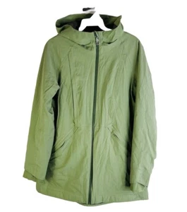 Ivivva By Lululemon Girls 14 Nylon Fleece Lined Hooded Windbreaker Jacket Green - Picture 1 of 12