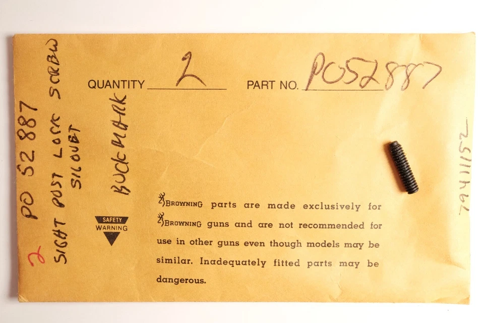 Tornillo de bloqueo de poste de mira delantera Browning Buckmark Challenger 3 52887 Foto 1 de 1