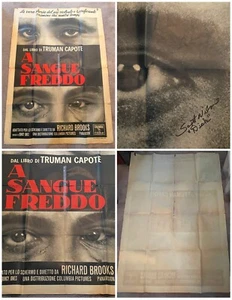 SIGNED In Cold Blood Italian Movie Poster 1968 by Scott Wilson "Dick" 55" x 38" - Picture 1 of 8