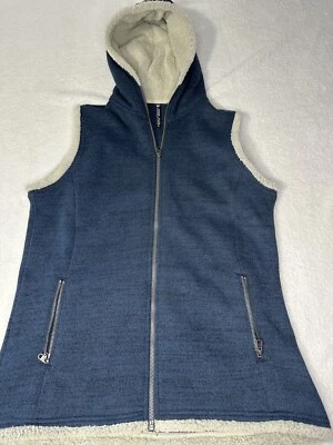 Chaleco con Capucha Kuhl Alaska Para Mujer Talla Grande Azul Sherpa Forrado Sudadera con Capucha Cremallera Completa Foto 1 de 4