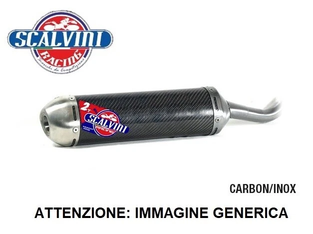 HUSQVARNA SM/S STAINLESS STEEL CARBON TERMINAL EXHAUST SCALVINI - WRE 125 2003-2012 - Image 1 of 1