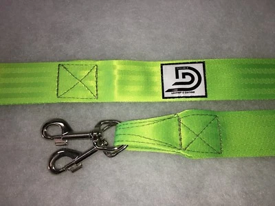 Hound hunting standard double clip webbing dog leads,pet accessories,LIME x 1 - image 1 of 4
